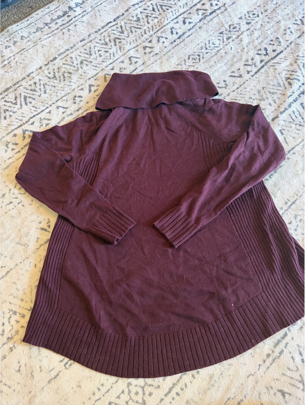 LOFT Petite Burgundy Turtleneck Sweater Size XSP